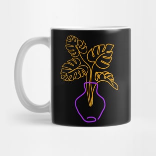 Monstera Love (orange-purple) Mug